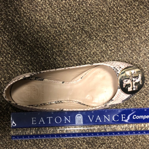 Tory Burch Reva Snake Skin Print Ballerina Flats - Picture 8 of 8